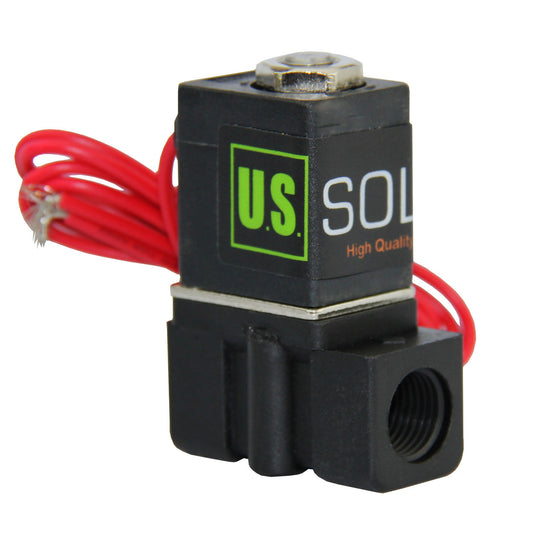 U.S. Solid Electric Solenoid Valve- 1/4" 110V AC Solenoid Valve Plastic(Nylon) Body Normally Closed, NBR SEAL