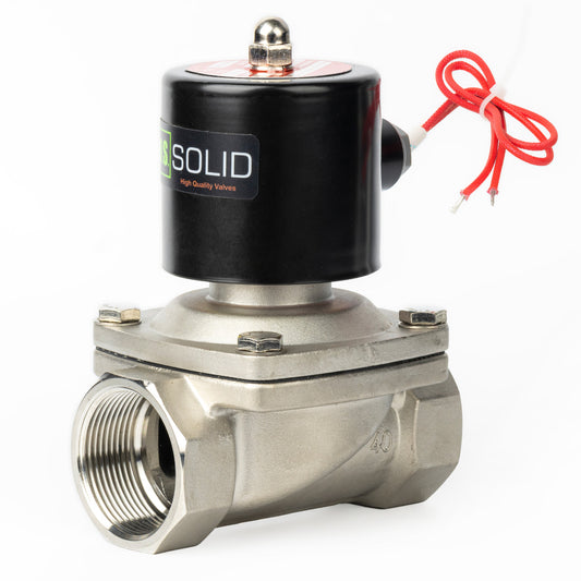 1-1/2" Solenoid Valve - Stainless Steel 110V AC Electric Solenoid Valve , Normally Closed, Viton Seal