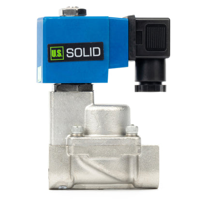 Válvula solenoide de alta presión - 1/2" de acero inoxidable, 100 bar, 110 V CA, válvula solenoide de alta presión y resistencia a altas temperaturas, 248 ℉