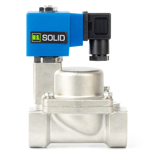 High Pressure Solenoid Valve - 1" Stainless Steel 100 bar, 24V DC High-Pressure High-Temperature Resistance Solenoid Valve, 248℉