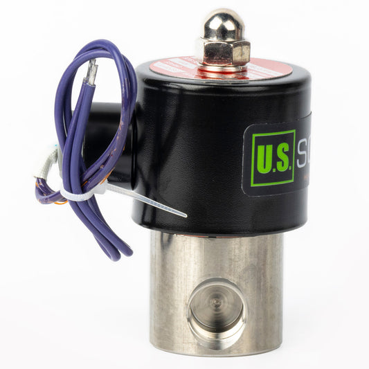 3/8" Solenoid Valve - 12V DC Stainless Steel Electric Solenoid Valve , Normally Closed, Viton Seal