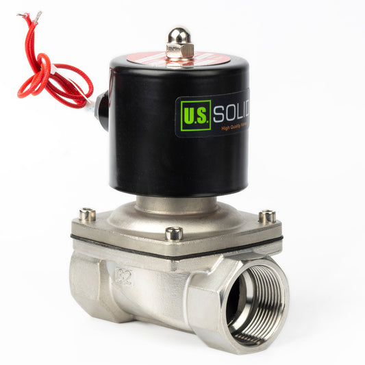 1-1/4" Solenoid Valve - Stainless Steel 110V AC Electric Solenoid Valve , Normally Closed, Viton Seal