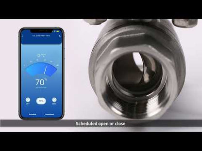 3/4" Smart Motoriseret Kugleventil - Fjernbetjening App Mobilstyring Messing Elektrisk Kugleventil med Manuel Afbryder, 110V AC Stikforbindelse