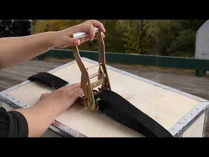 4-Pack 2 in x 29.5 ft Ratchet Tie Down Straps, 10,000 lb Break Strength, Double Flat Plate Hooks