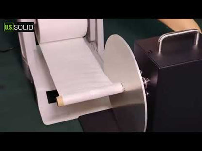 U.S. Solid Automatische Etikettenaufwickelmaschine, geschwindigkeitsverstellbarer Kernhalter 1" - 3"