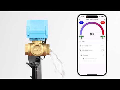 Intelligente, motorisierte Kugel mit WLAN-Funktion, 1 Zoll, 3-Wege-Schaltung, Messing, USB-Stromversorgung, LED-Statusanzeige