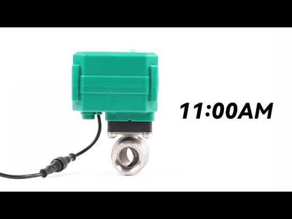 3/4" Smart Motoriseret Kugleventil - Fjernbetjening App Mobilstyring Messing Elektrisk Kugleventil med Manuel Afbryder, 110V AC Stikforbindelse