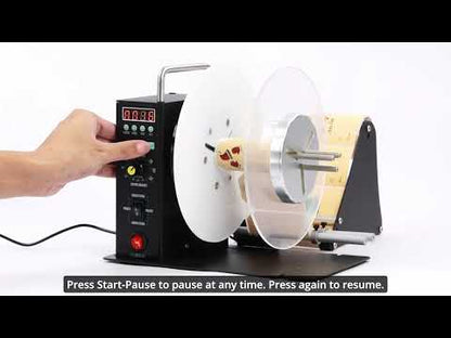 Automatische labelopwikkelmachine – teller 0-9999, kern 1-3 inch, breedte 5,5 inch