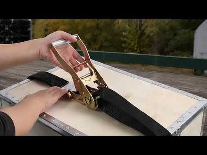 4-Pack 2 in x 29.5 ft Ratchet Tie Down Straps, 10,000 lb Break Strength, J-Hooks