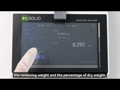 Vochtmeter - 0,0001 g, 0,001% afleesbaarheid, vochtbalans, 7-inch touchscreen, automatische deur