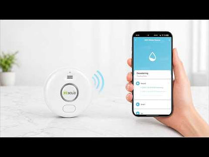 Confezione da 5 rilevatori di perdite d'acqua WiFi, allarme sensore allagamento con app Tuya Smart, avviso sonoro da 120 dB, notifica in tempo reale.