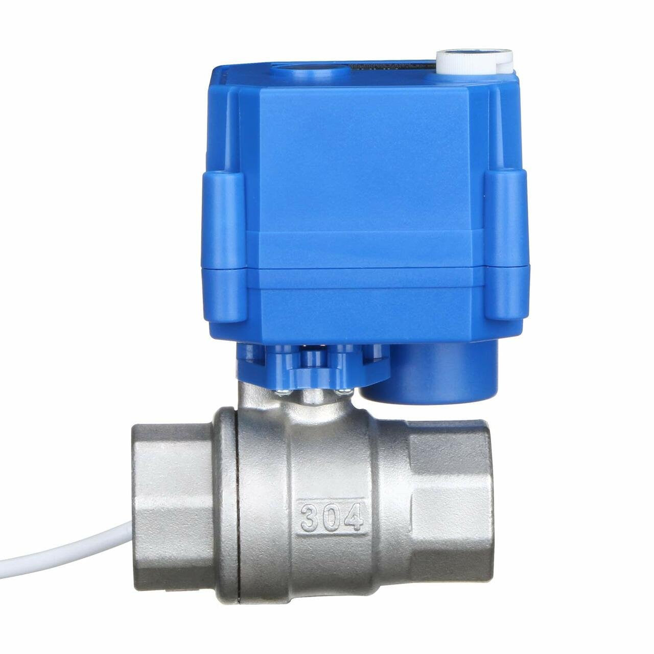 Motorized Ball Valve- 3/4" Stainless Steel Ball Valve with Manual Function, Full Port, 9-24V AC/DC and 2 Wire Auto Return Setup by U.S. Solid