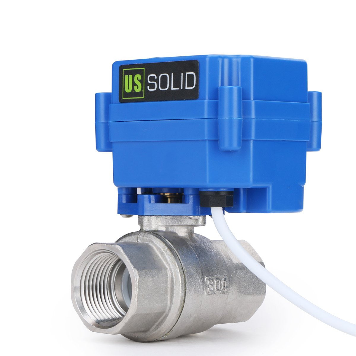 U.S. Solid Motorized Ball Valve- 3/4” Stainless Steel Electrical Ball Valve with Full Port, 9-24 V AC/DC, 3 Wire Setup