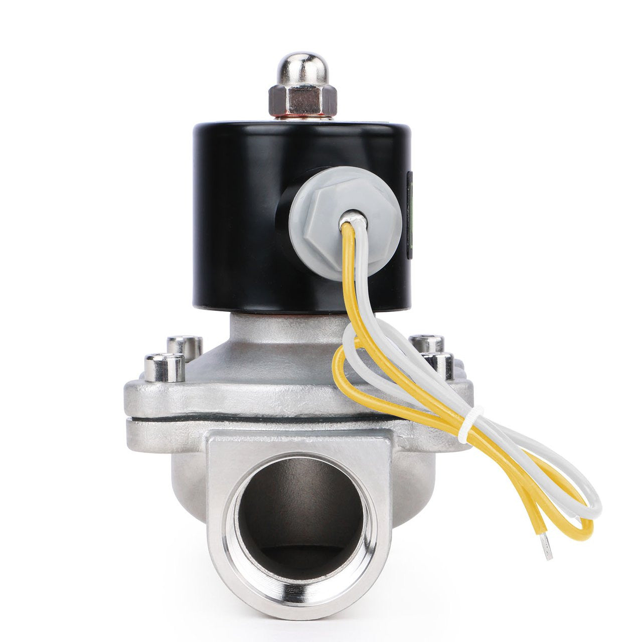 U.S. Solid Electric Solenoid Valve- 1" 110V AC Solenoid Valve Stainless Steel Body Normally Closed, VITON SEAL