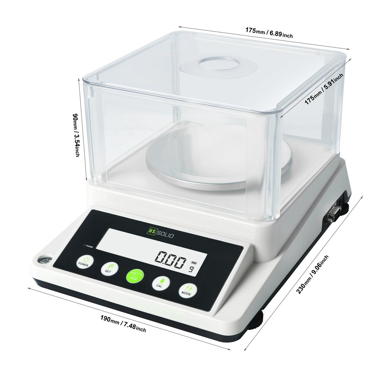 U.S. Solid 3kg x 0.01g Precision Balance – 2 LED Sceens 10mg Digital Analytical Lab Electronic Scale, 3100 g x 0.01g