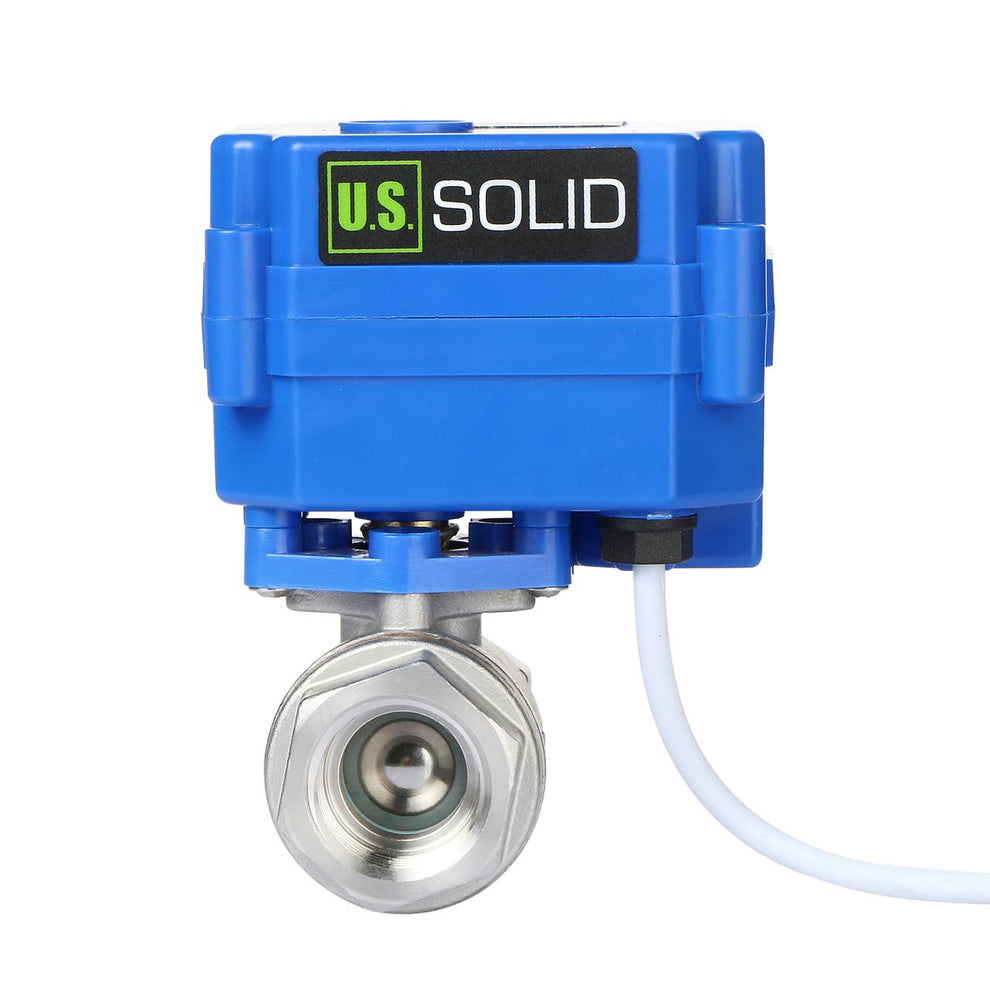 U.S. Solid 1/2 Inch Stainless Steel Motorized Ball Valve - 2 Wire Reverse Polarity For Water 7 thumbnail image