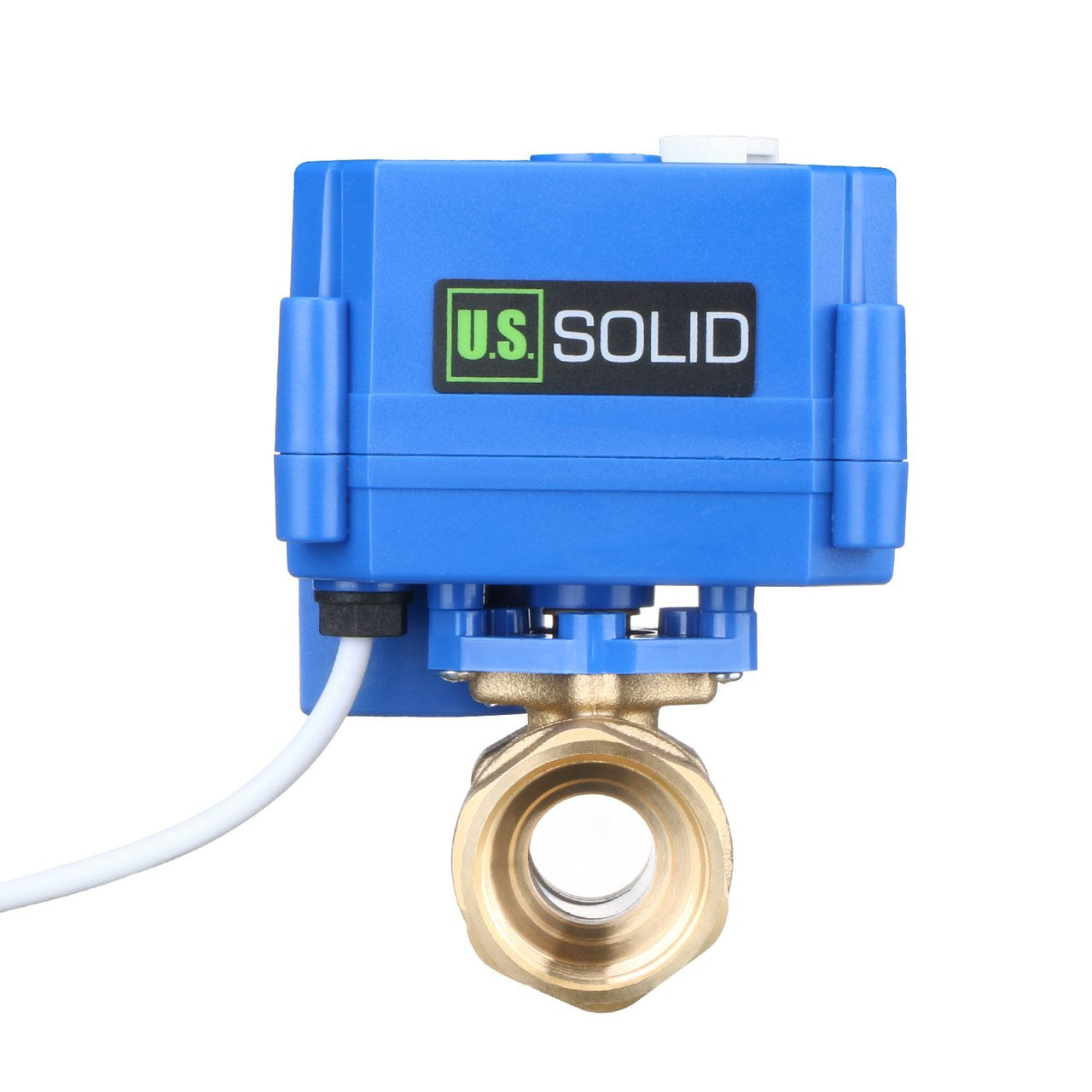 Motorized Ball Valve- 3/4" Brass Ball Valve with Manual Function, Standard Port, 9-24V AC/DC and 2 Wire Auto Return Setup by U.S. Solid