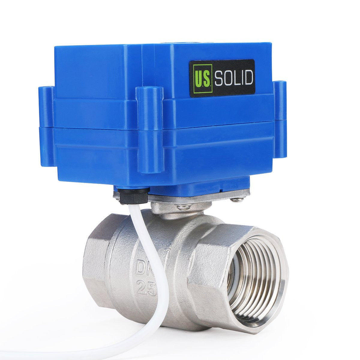 U.S. Solid Motorized Ball Valve- 1” Stainless Steel Electrical Ball Valve with Full Port, 9-24 V AC/DC, 3 Wire Setup