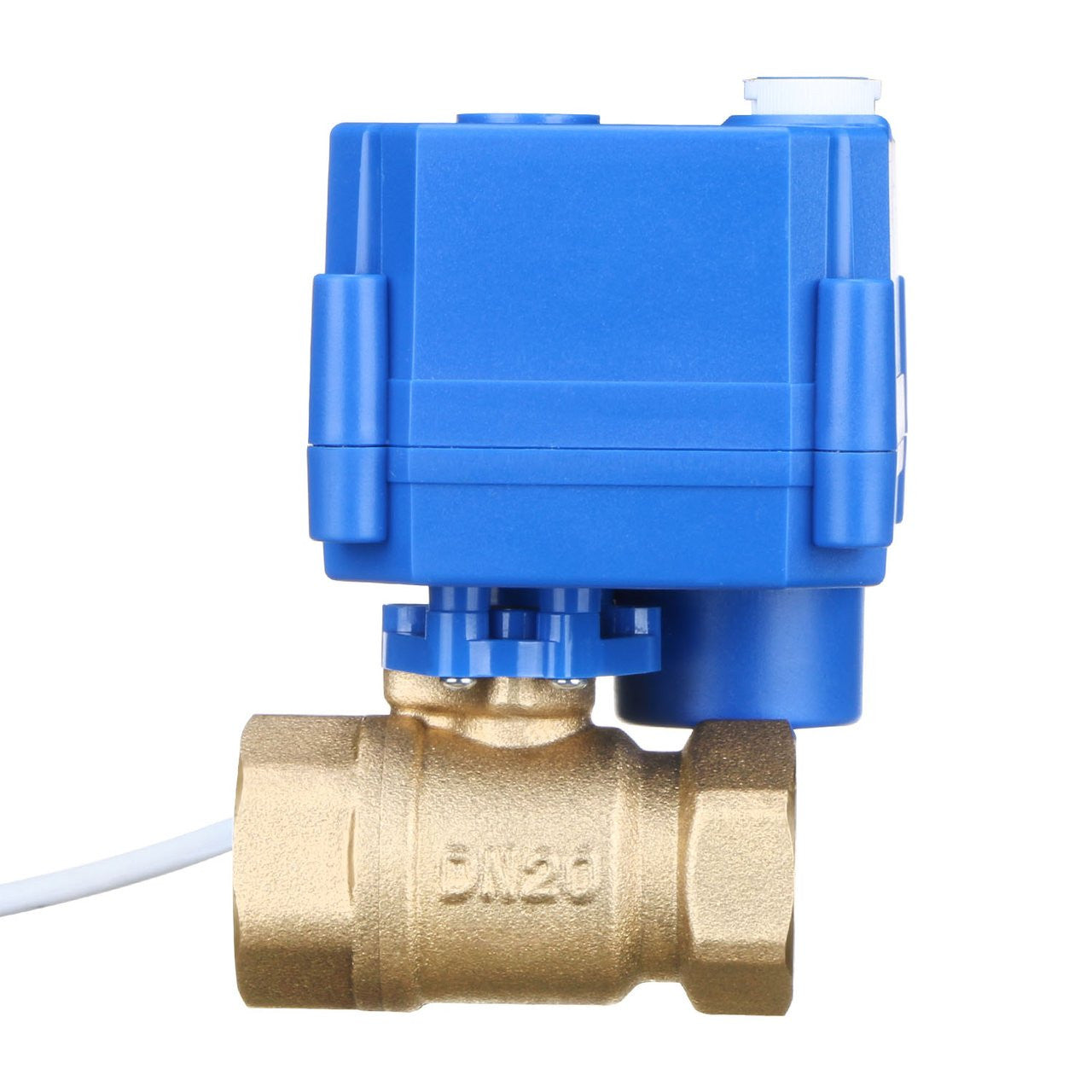 Motorized Ball Valve- 3/4" Brass Ball Valve with Manual Function, Standard Port, 9-24V AC/DC and 2 Wire Auto Return Setup by U.S. Solid