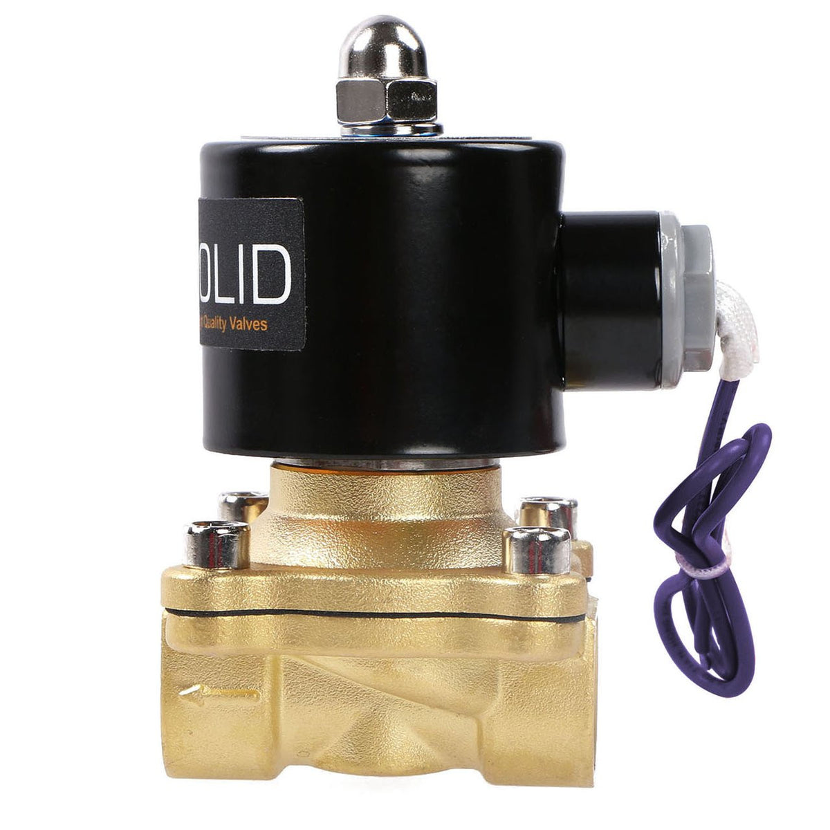 12V DC Electric Solenoid Valve - 1/8" NPT, Normally Closed, Works With Air, Gas, Water