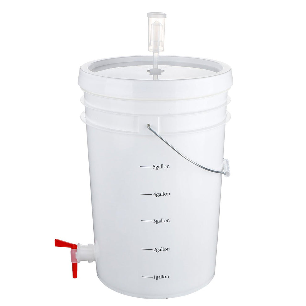2-Pack 6.5 Gallon Plastic Fermenter, Spigot & Airlock – U.S. Solid