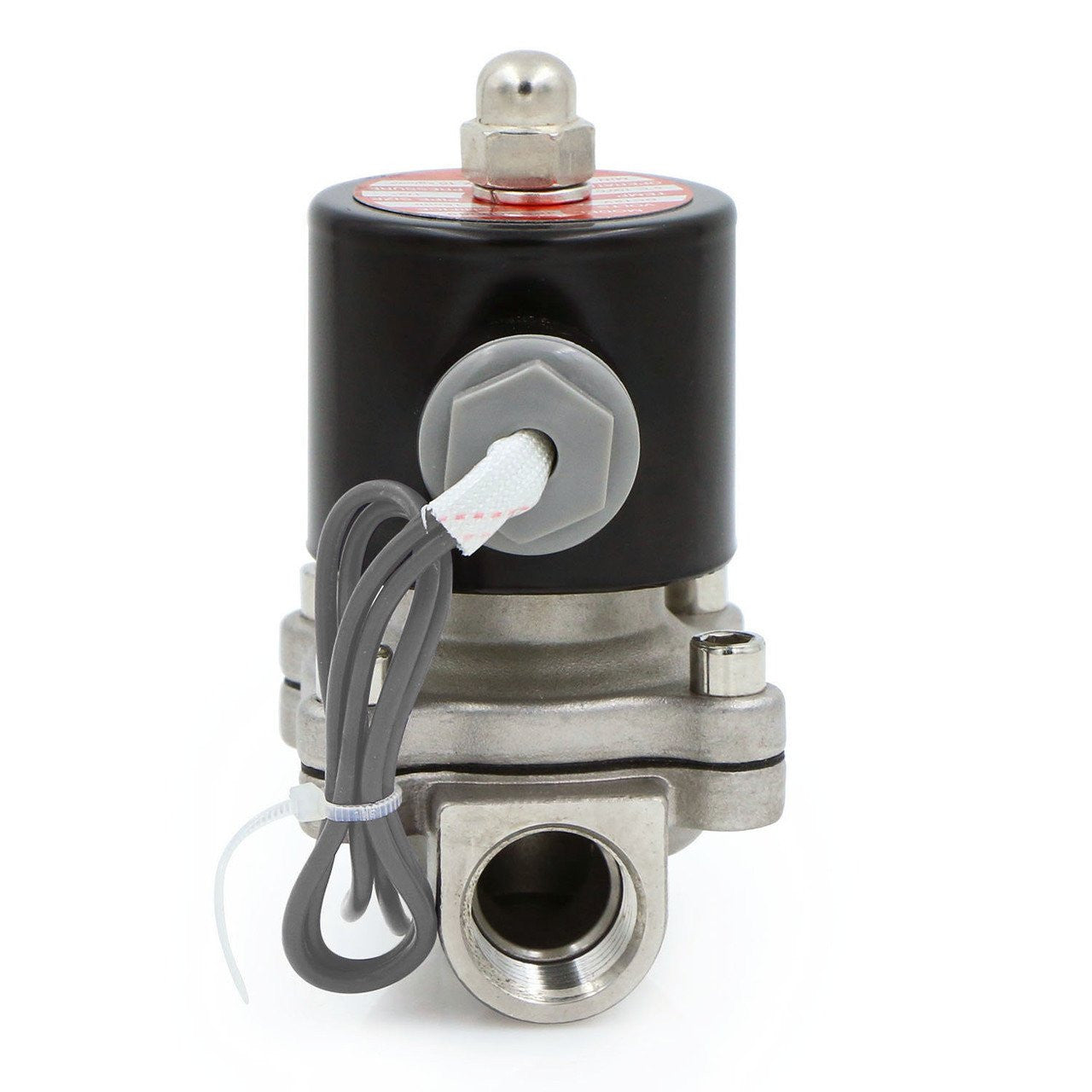 U.S. Solid Electric Solenoid Valve- 1/2" 24V DC Solenoid Valve Stainless Steel Body Normally Closed, VITON SEAL