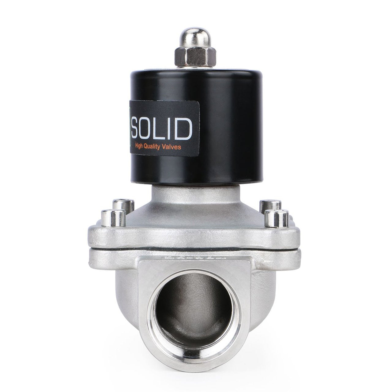 U.S. Solid Electric Solenoid Valve- 1" 110V AC Solenoid Valve Stainless Steel Body Normally Closed, VITON SEAL