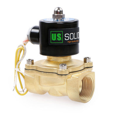 U.S. Solid Electric Solenoid Valve- 1" 110V AC Solenoid Valve Brass Body Normally Closed, VITON SEAL