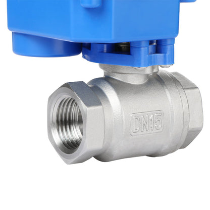 25 Packs Motorized Ball Valve- 1/2” Stainless Steel Electrical Ball Valve with Full Port, 9-24 V AC/DC, 2 Wire Auto Return by U.S. Solid